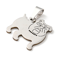Pendentifs en acier inoxydable 304 anti-ternissement&nbsp;STAS-NH0001-01B-P