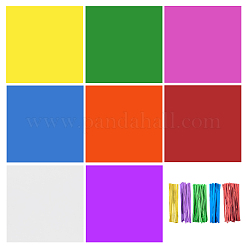 160 unidad de embalaje cuadrado de opp para envolver caramelos de 8 colores&nbsp;DIY-WH20055-017B