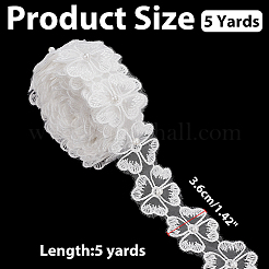 5 Yards Polyester-Blumenspitzenbesatzband&nbsp;OCOR-WR0001-92