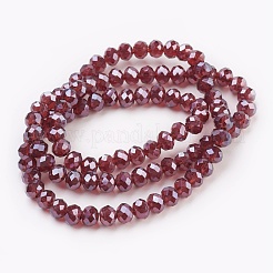 Chapelets de perles en verre électroplaqué&nbsp;GLAA-K027-PL-A03