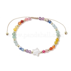 Bracciali regolabili in filo di nylon intrecciato per donna&nbsp;BJEW-JB11660-02