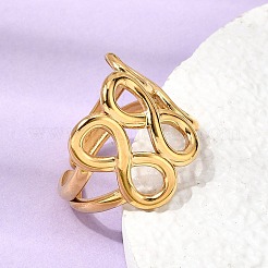 Offene Manschettenringe aus Edelstahl 304 für Damen&nbsp;RJEW-L342-18G