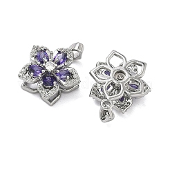 Pendentifs rotatifs en laiton sertis de micro-pavés de zircone cubique&nbsp;KK-A287-11A-P