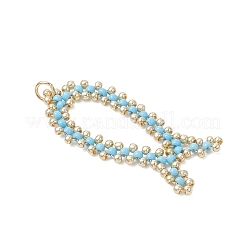 Pendentifs poissons en perles de verre&nbsp;PALLOY-MZ01173-01