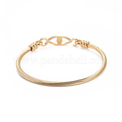 Armreifen aus Edelstahl 304&nbsp;BJEW-L664-010G