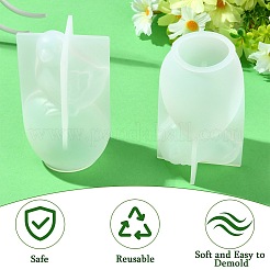2 moule à bougie en silicone en forme d'œuf de poule&nbsp;ST-CJ0043-046