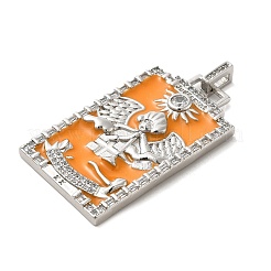 Pendentifs en laiton avec micro pavé de zircone cubique et émail&nbsp;KK-H458-01P-05