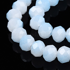 Brins de perles de verre imitation jade bicolores&nbsp;GLAA-T033-01C-06