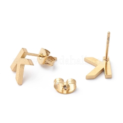 Pendientes de botón de acero inoxidable 304 con revestimiento iónico (IP)&nbsp;STAS-Z028-A-16G