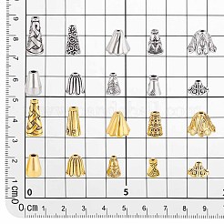 200 pièce 20 styles de capuchons de perles de style tibétain&nbsp;TIBE-PH0002-25