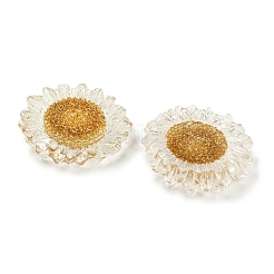 Cabochons fleurs en résine transparente&nbsp;RESI-H151-04A