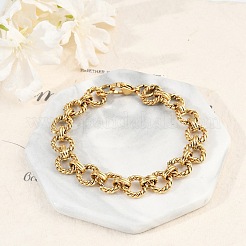 Rolo-Kettenarmbänder aus 304 Edelstahl für Damen und Herren&nbsp;BJEW-F488-44G