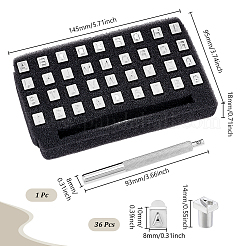 Set di strumenti per punzonatura di lettere e numeri fai da te&nbsp;TOOL-WH0164-02P-02