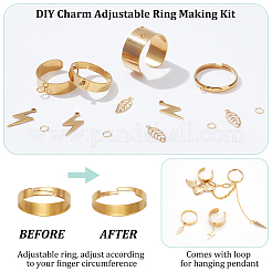 DIY-Set zur Herstellung verstellbarer Ringe mit Charms&nbsp;DIY-NB0010-01