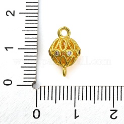Breloques de connecteur en laiton micro pavé de zircone cubique transparente&nbsp;KK-A230-06E-G