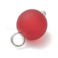 8 Stück 8 Farben Milchglas-Anhänger&nbsp;PALLOY-JF04088