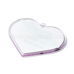 Pendentif acrylique transparent saint valentin&nbsp;OACR-A025-02C