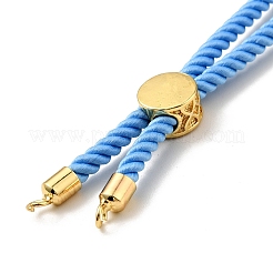 Bracelets coulissants en corde milan torsadée à moitié finis&nbsp;FIND-G032-01G-15
