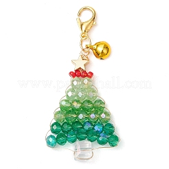 Décorations suspendues en perles de verre pour arbres de Noël&nbsp;HJEW-JM02537