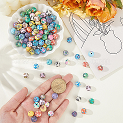 120 pièce de perles en argile polymère à motif floral faites à la main&nbsp;CLAY-PA0001-24B