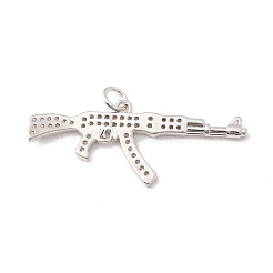 Pendentifs en laiton zircon cubique transparent&nbsp;ZIRC-P098-13P