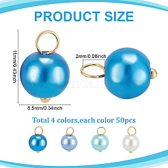 200 pendentif en perles de verre nacrées de 4 styles&nbsp;PALLOY-PHE00003