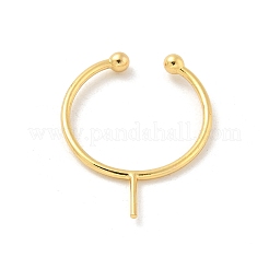 Configuración de anillo de puño abierto de latón&nbsp;KK-G518-04G-03