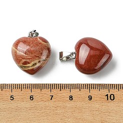 Pendentifs de jaspe rouge naturel&nbsp;G-F820-10A-23