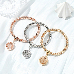 3 Stück Charm-Armbänder aus Zinklegierung in 3 Farben&nbsp;BJEW-SC0001-56