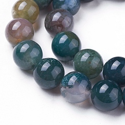 Naturali Indiane Perle di agata rotonde fili&nbsp;G-N0120-06-10mm