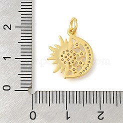 Porte micro ouvrent pendentifs zircone cubique en laiton de placage&nbsp;KK-S396-68G