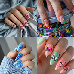 DIY-Nagelkunst-Vorlagen aus Edelstahl&nbsp;MRMJ-WH0092-050