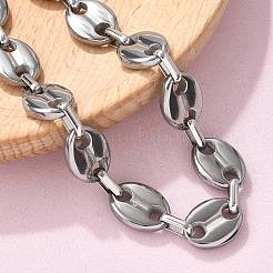 304 Edelstahl-Armbänder mit ovalen Gliederketten für Männer und Frauen&nbsp;BJEW-D042-52P