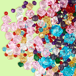 1240pcs 9 Arten transparente Glasperlen&nbsp;EGLA-PA0001-07