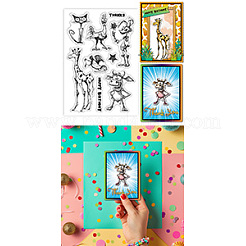 Individuelle Klarsichtstempel aus PVC-Kunststoff mit Sommermotiv&nbsp;DIY-WH0631-0664