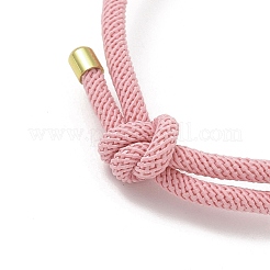 Fabrication de bracelets coulissants en cordon Milan rond en nylon ajustable&nbsp;FB-H001-01G-10
