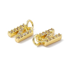 Echte 18 Karat vergoldete Messing Micro Pave klare Zirkonia Charms&nbsp;KK-E068-VB452-N