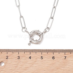 Collares de cadena con clip de acero inoxidable 304 para mujer&nbsp;NJEW-JN06034-02