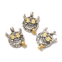 Pendentifs de placage en laiton&nbsp;KK-D074-13AS-01