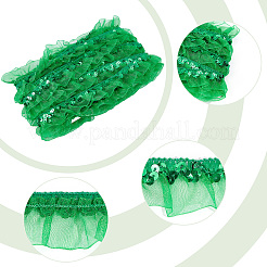 Chinlon-Plissee-Spitzenbesatz&nbsp;EW-WH0013-28C