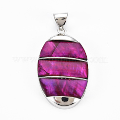 Natürliche Abalone Muschel / Paua Muschel große Anhänger&nbsp;SHEL-N333-009A-B02