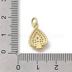 Pendentifs avec zircon cubiques à micro-pavés en laiton&nbsp;KK-D431-076B-01