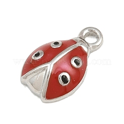 Acero inoxidable 304 con dijes de esmalte rojo&nbsp;SA-CBABA5E-06P