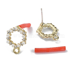 Risultati dell'orecchino della vite prigioniera del rhinestone di cristallo della lega&nbsp;EJEW-WH0009-05LG