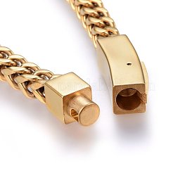 Bracelets à chaîne en acier inoxydable 304&nbsp;BJEW-L631-45G
