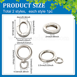 2 pz 2 stili 925 fermagli a molla in argento sterling con fermagli girevoli&nbsp;STER-PH0003-59