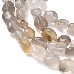 Fili di perle agata grigio naturale &nbsp;G-C286-A22