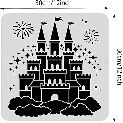 Grandi modelli di stencil per pittura da disegno riutilizzabili in plastica&nbsp;DIY-WH0172-731