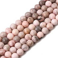 Chapelets de perles de jaspe zèbre rose naturel&nbsp;G-P231-01-6mm