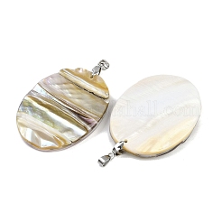 Natürlichen Süßwasser-Shell-große Anhänger&nbsp;SSHEL-B003-05P-04